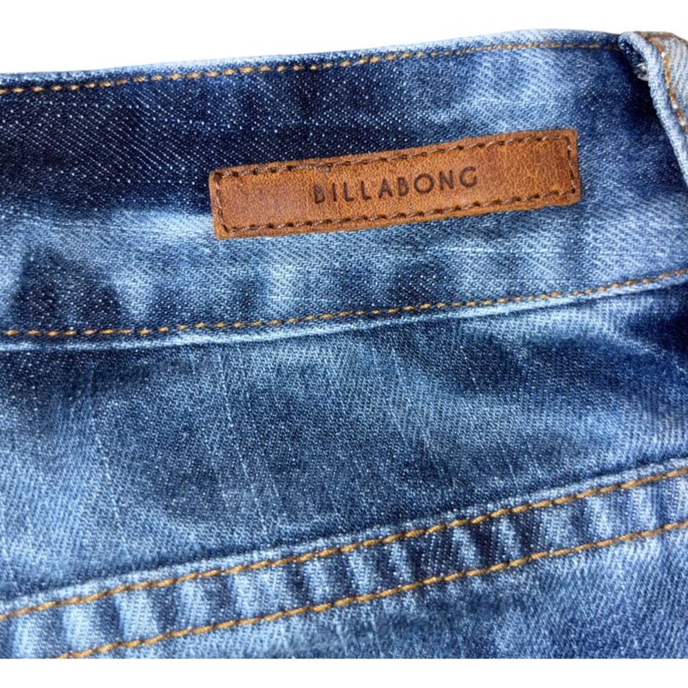 Billabong Denim Shorts Ladies Size 27 Floral Print Blue Cotton Festival - Picture 5 of 7